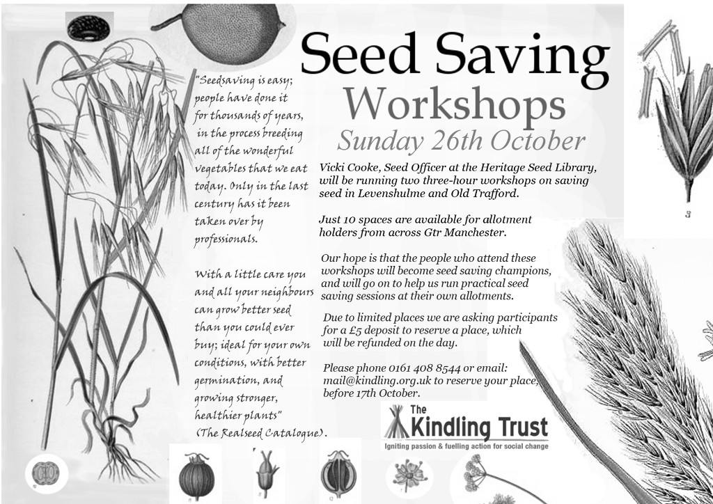 The seed saving workshop poster.